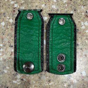 Green Leather Apple Watch band